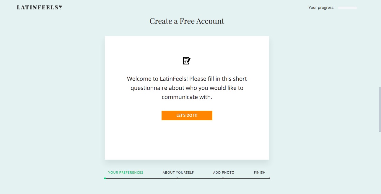 Latinfeels create account